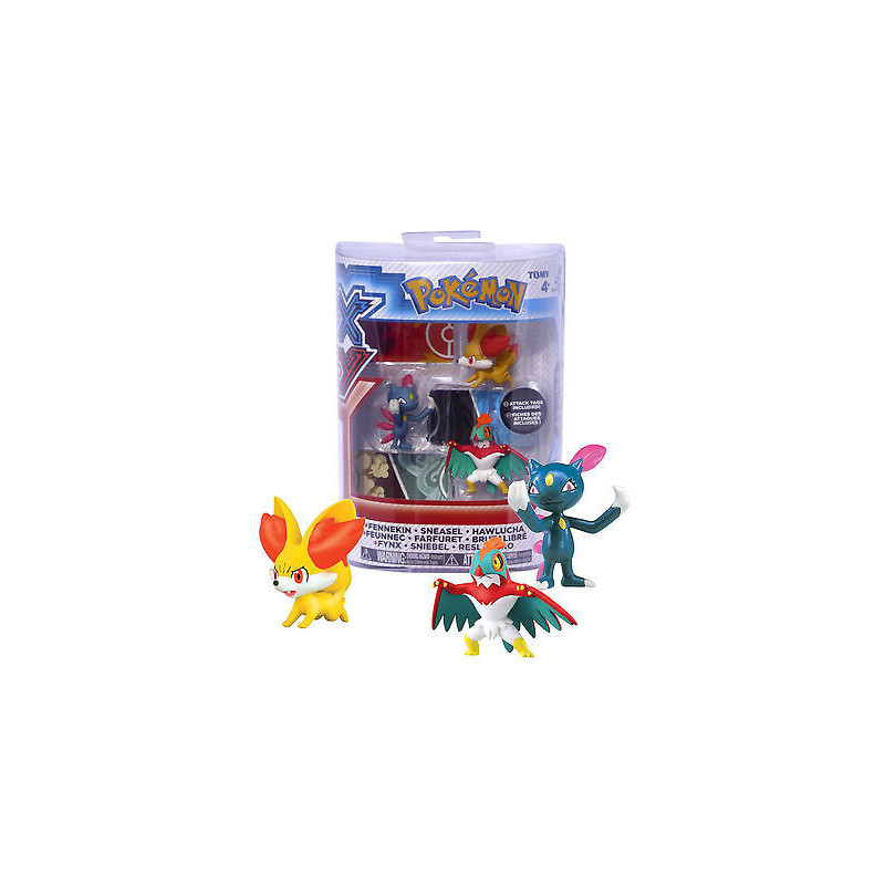 Pokémon XY Series 3: 3 pack Fennekin - Sneasel - Hawlucha 2 inch Figures