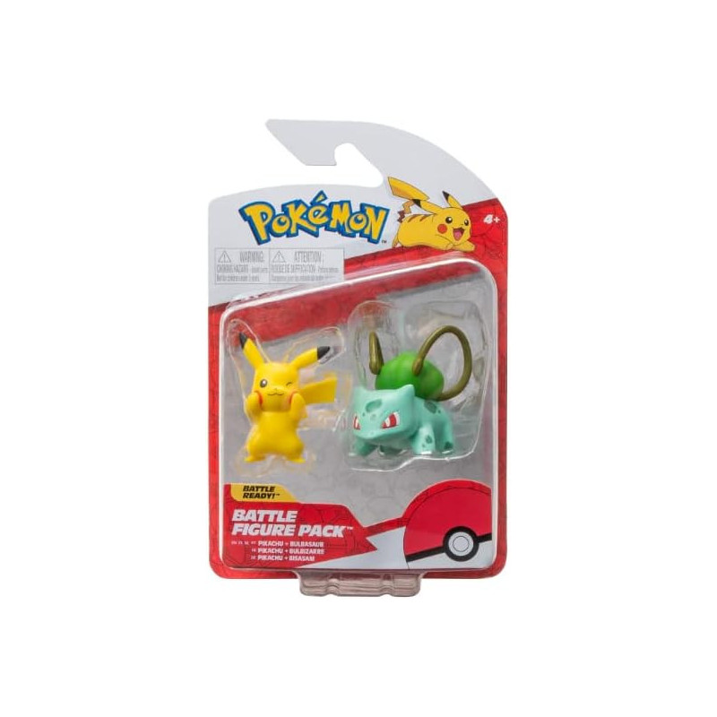 Pokémon Battle Figure 2 Pack: Pikachu and Bulbasaur 2 inch Figures