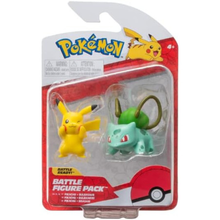 Pokémon Battle Figure 2 Pack: Pikachu and Bulbasaur 2 inch Figures