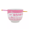 Hello Kitty Tokyo Pink Stripes Ramen Bowl with Chopsticks and Spoon