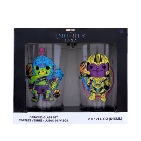 Marvel Neon Infinity Saga Glasses Set