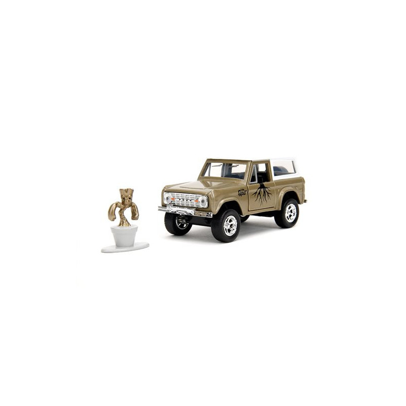 Hollywood Rides - Groot & 1973 Ford Bronco Hard Top 1:32 Die Cast