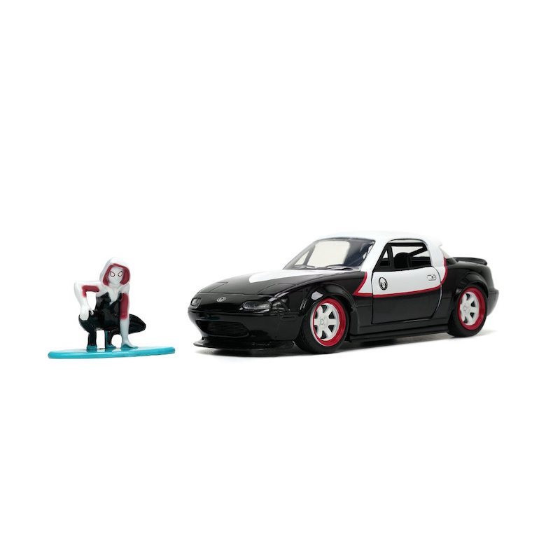 Hollywood Rides - Ghost Spider & 1990 Mazda Miata 1:32 Die Cast