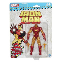 Marvel Legends Retro Series 6-inch Collectible Iron Man with Boot Thrusters